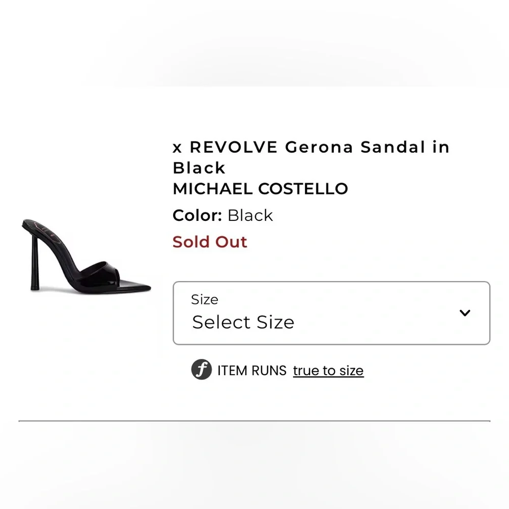 Michael Costello x REVOLVE Gerona Sandal in Black - Picture 2 of 10